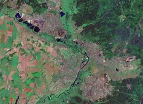 На Брянск можно посмотреть со спутника