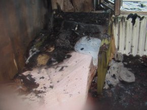 В доме на проспекте Ленина произошел пожар Фото пресс-службы ГУ МЧС РФ по Брянской области