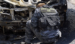 Porsche с людьми взорвался в центре Москвы Изображение: Дни.ру