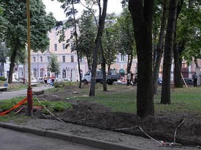 Работы в сквере Тютчева планируется завершить к 17 сентября