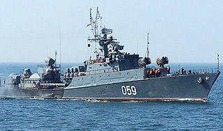 Морской бой между кораблями России и Грузии Морской бой между кораблями России и Грузии / Изображение: Дни.ру