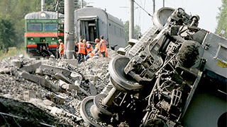 Столкновение поездов остановило Транссиб Столкновение поездов остановило Транссиб
