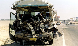 В Египте разбился автобус с туристами В Египте разбился автобус с туристами