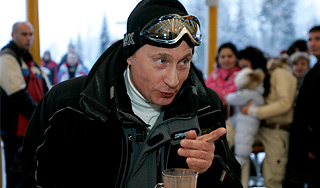 Медведев и Путин чаевничали в горах Медведев и Путин чаевничали в горах