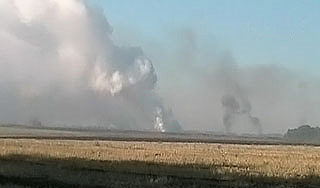 Под Челябинском сгорел склад боеприпасов Под Челябинском сгорел склад боеприпасов