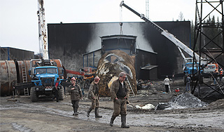 Пожар на "Распадской" утаили от шахтеров Пожар на "Распадской" утаили от шахтеров