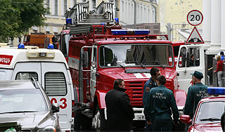 В московской высотке сгорел человек В московской высотке сгорел человек