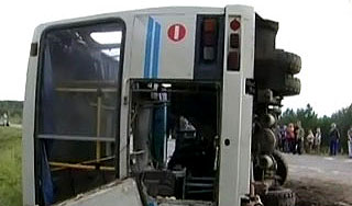 Автобус из Геленджика перевернулся в пути Автобус из Геленджика перевернулся в пути