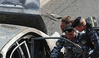 Два человека сгорели в BMW на юге Москвы Два человека сгорели в BMW на юге Москвы