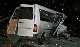 В ДТП с маршруткой ранены 10 человек В ДТП с маршруткой ранены 10 человек