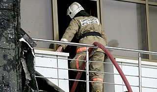 В центре Москвы вспыхнуло офисное здание В центре Москвы вспыхнуло офисное здание