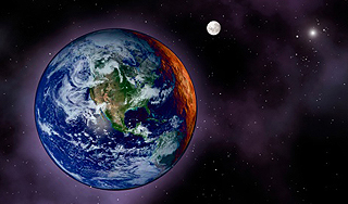 Луна подверглась удару из космоса Луна подверглась удару из космоса