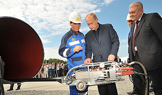 Путин запустил новый газопровод Путин запустил новый газопровод