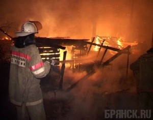 Девять пожарных бригад боролись с полыхающими сараями в Сельцо