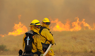 Пожар выгнал тысячи американцев на улицу Пожар выгнал тысячи американцев на улицу