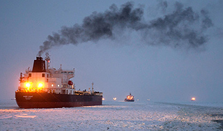 Атомный ледокол загорелся в устье Енисея Атомный ледокол загорелся в устье Енисея