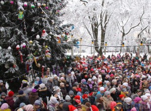 В Брянске торжественно открыли главную городскую елку