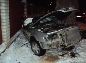 Два человека насмерть разбились на машине в Брянске Фото: ОГИБДД по городу Брянску