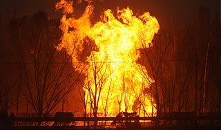 В Азербайджане взорвался газопровод В Азербайджане взорвался газопровод