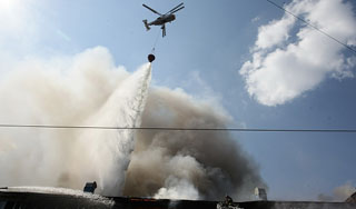 На пожар в Москве вызвали авиацию На пожар в Москве вызвали авиацию