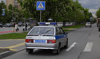 Полиция обстреляла лихача в Москве Полиция обстреляла лихача в Москве