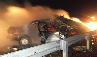 В Забайкалье семь человек сгорели при ДТП В Забайкалье семь человек сгорели при ДТП
