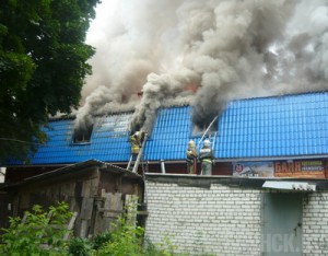 Около 30 пожарных тушили в Брянске баню