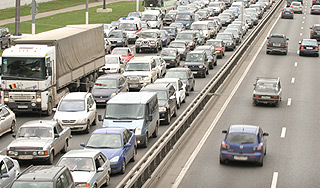 Движение в Москве стало медленнее на 10% Движение в Москве стало медленнее на 10%