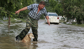Паводок устроил ловушку людям в Приморье Паводок устроил ловушку людям в Приморье