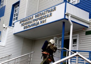 В психбольнице потушили условный пожар