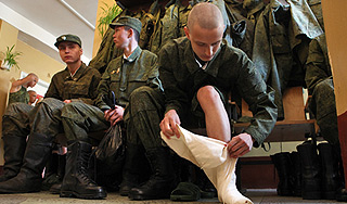 Российская армия переходит на носки Российская армия переходит на носки