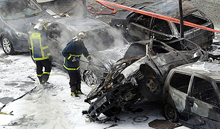 В центре Москвы сгорел автосервис В центре Москвы сгорел автосервис