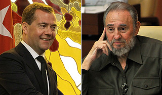 Медведев обсудил метеорит с Фиделем Кастро Медведев обсудил метеорит с Фиделем Кастро