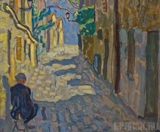 В музее братьев Ткачевых покажут живописную Францию А. П. Ткачев. Фрагмент картины «На Монмартре»