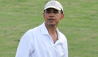 Обама проиграл в гольф республиканцам Обама проиграл в гольф республиканцам