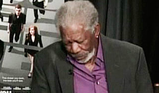 Морган Фриман уснул во время интервью Морган Фриман уснул во время интервью