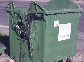 В Бежице сожгли шесть мусорных контейнеров