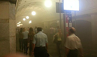 Пожар парализовал московское метро Пожар парализовал московское метро