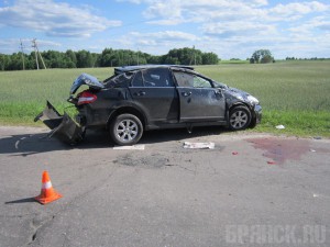 Кульбит иномарки стоил жизни пассажиру Фото с места ДТП