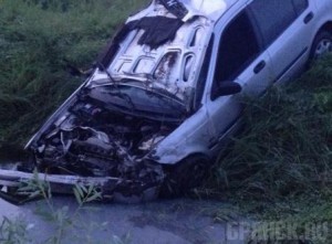 Нарушителя-рецидивиста обнаружили в кювете Фото с места ДТП