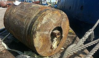 Балтийские рыбаки выловили бомбу 19-го века Балтийские рыбаки выловили бомбу 19-го века