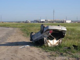 Дорога на «Мираторг» закончилась в кювете Фото с места ДТП