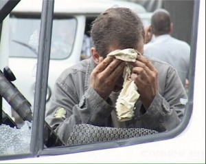 Неизвестный дебошир напал на маршрутку