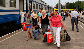 На Украине заблудился пассажирский поезд На Украине заблудился пассажирский поезд