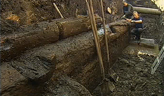 На берегу Волхова откопали древний порт На берегу Волхова откопали древний порт