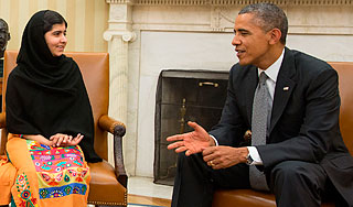 Обама встретился с пакистанской девочкой Обама встретился с пакистанской девочкой