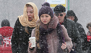 На Москву обрушился мощный снегопад На Москву обрушился мощный снегопад