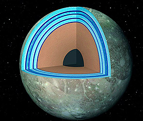 Спутник Юпитера имеет структуру сэндвича Спутник Юпитера имеет структуру сэндвича