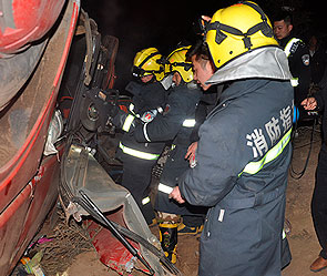 В Китае взорвался автобус со школьниками В Китае взорвался автобус со школьниками