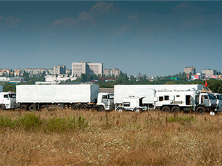 Гуманитарный конвой возвращается в Россию Гуманитарный конвой возвращается в Россию